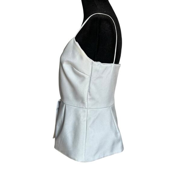 NICHOLAS Blue Silk Structured Tank Top Cut Out Regency Romantic Twee Coquette 8 - Picture 5 of 12